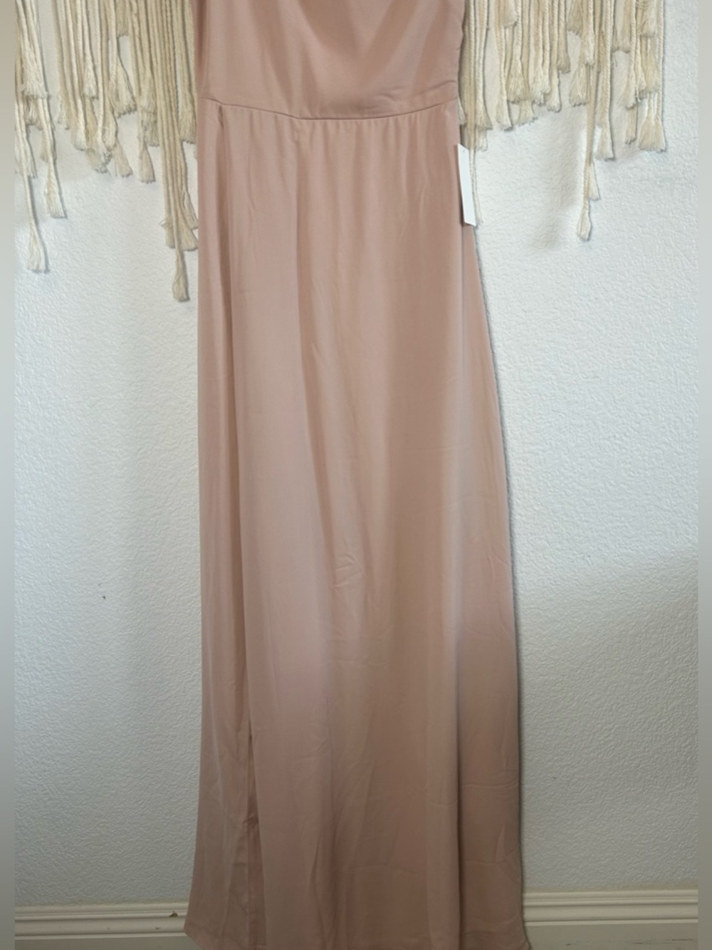 SHOW ME YOUR MUMU Shannon One Shoulder Dress Dusty Blush Crisp Bridesmaid Sz S - Picture 9 of 16